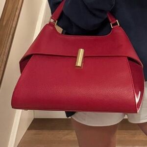 Arcadia “Emma” Large Red Leather Handbag EUC